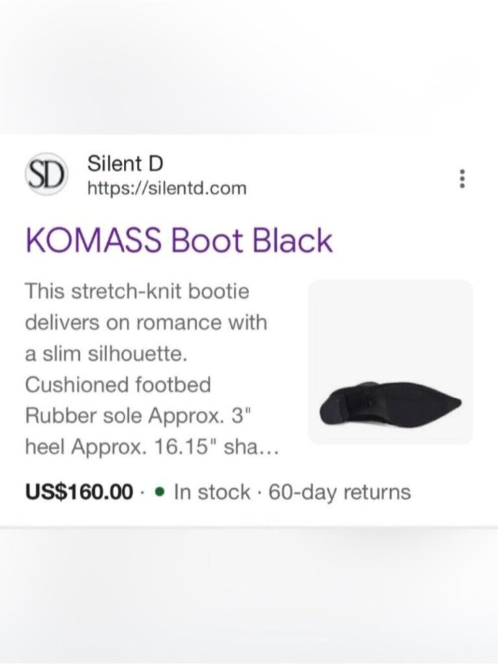 NWT US 9-9.5/ EU 40W - Silent D KOMASS Knee-High Boots BLACK STRETCH (US$160) - Picture 9 of 16